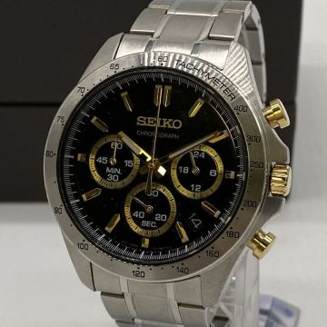◆【売り切り】SEIKO/セイコー 腕時計 クロノグラフ ブラック文字盤 デイト 8T63-00D0 クォーツ QZ