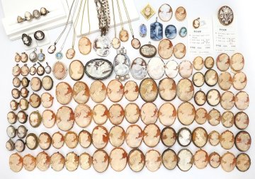 おたからや◆カメオ ペンダント ブローチ等 アクセサリー シェル ストーン 金製品含む ※X線結果ご参照下さい 【C-YA02765】