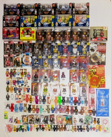 Happyくじ ベアブリック賞 MARVEL BE@RBRICK MARVEL スパイダーマン アイロンマン X-MEN キューブリック BASIC@ スマーフ などまとめて 