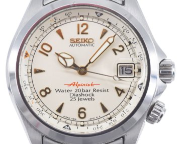 [レアモデル] 稼働品【SEIKO】セイコー アルピニスト SCVF007 4S15-6000 純正ブレス 自動巻 稼働品 中古品 レアモデル