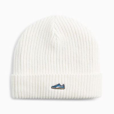 ○送料390円可能商品 プーマ PUMA 新品 保温 防寒 クラシック ショート ビーニー ニット帽 キャップ 帽子 白 [025680041N] 七★QWER★