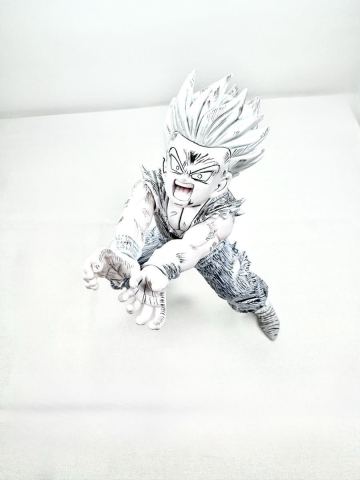ドラゴンボール　孫悟飯少年期　超サイヤ人2 かめはめ波　フィギュア　二次元塗装　リペイント