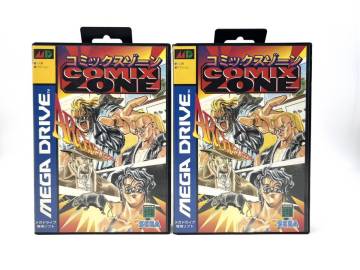 MM 【美品】 動作品 レア 希少 MD メガドライブ コミックスゾーン COMIX ZONE 2本セット セガ SEGA 箱説付