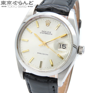 101836668 1円 ロレックス ROLEX オイスターデイト 6694 シルバー SS レザー アンティーク 腕時計 メンズ 自動巻
