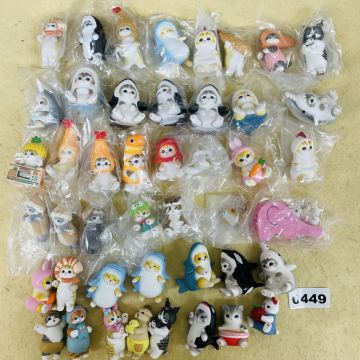 449 モフサンド mofusand インテリアミニフィギュア ミニフィギュア エビにゃん サメにゃん フィギュア ガチャ ファンシー系雑貨セット