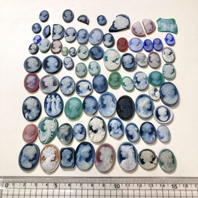 小粒大量!!◯ストーンカメオおまとめ104.4g◯d 約522ct ルース 裸石 stone cameo ブローチ 貴婦人 彫刻 アンティーク 作家物 w3ま65