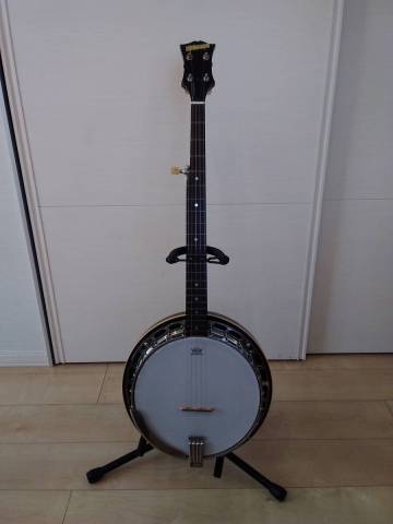 RB100タイプ　中古コンバージョン5弦バンジョー Gibson純正ケース付き ヘッド、ブリッジは新品に交換　トラブル防止の為ジャンク出品