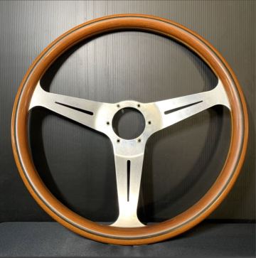 NARDI 大径 38.5cm ナルディ クラシック ウッド ポリッシュスポーク ステアリング ハンドル MADE IN ITALY 当時物 旧車