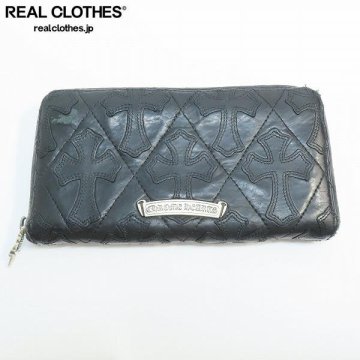 CHROME HEARTS/クロムハーツ REC-F ZIP/ジップ キルテッドセメタリークロスパッチ ウォレット/長財布 /000