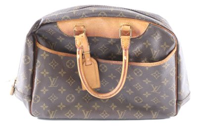 LOUIS VUITTON ルイヴィトン LV モノグラム ドーヴィル ハンドバッグ ブラウン系 メンズ レディース 手持ち 鞄 かばん 3124-YH