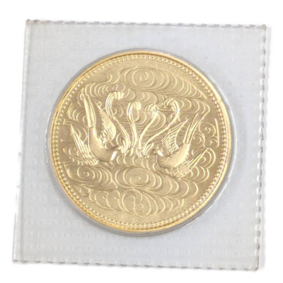 1円■Japan Mint 日本 造幣局 昭和天皇御在位60年記念 1986年(昭和61年) 10万円 金貨幣・メダル/K24コイン-20g/イエローゴールド■597415