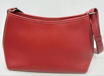 1円　エルメス　HERMES ベルランゴ　 ショルダーバッグ レザー レッド 赤 肩掛け バッグ　No.11-053-50