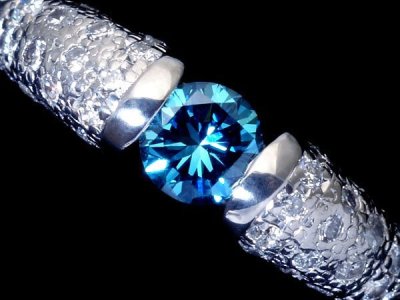 1円～【ジュエリー極】綺麗な輝き！良質天然1粒ブルーダイヤモンド0.34ct＆クリアダイヤモンド0.28ct 高級Pt900リング w6046mo【送料無料】