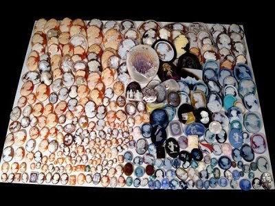 1円～【ジュエリー極】ジャンク 訳有り品 大放出アンティークシェルカメオ＆その他カメオルース 合計336枚まとめて出品 w6051i【送料無料】
