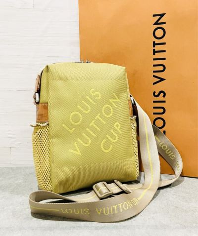LOUIS VUITTON 極美品 斜め掛け ショルダー バッグ ルイ・ヴィトン ウェザリー LVカップ バック ダミエ ジェアン