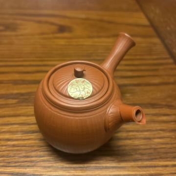常滑焼 杉江木仙 朱泥 急須 茶瓶 茶器 骨董美術品 茶注 横手急須 花 煎茶道具 茶道具 煎茶道具 手造り 作家物 在銘 ■他、常滑焼出品中