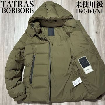 未使用級 希少0/XLサイズ『TATRAS タトラス』BORBORE ボルボレ ダウンジャケット メンズ カーキ 正規品 極暖 肉厚 冬 アウター フード