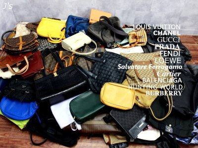 1円■ルイ・ヴィトン シャネル GUCCI プラダ フェンディ ロエベ フェラガモ Cartier バレンシアガ バーバリー■ジャンク バッグ 150点以上