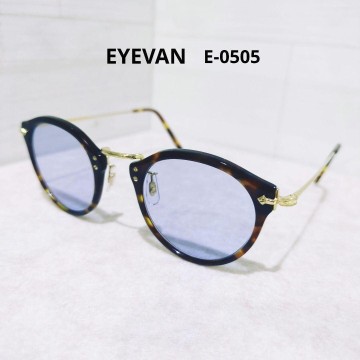 1円〜 EYEVAN E-0505 サングラス メガネフレーム ブルーレンズ 玉森裕太 アイヴァン アイバン 眼鏡 ゴールド ブラック デミ柄 べっ甲風 