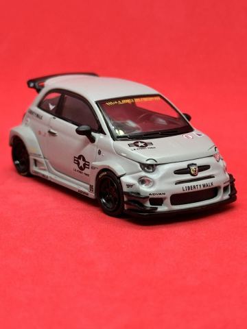 1円 MINI GT ミニGT リバティーウォーク LB アバルト　595 フィアット FIAT LBWK 非展示、暗所保管