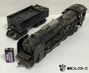 【ジャンク】Oゲージ C62 蒸気機関車 メーカー不明 全長34cm 鉄道模型 SL 炭水車 テンダー □