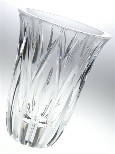 バカラ クリスタル Baccarat 希少シリーズ ネフェルティティ カット 大型 ベース 花瓶 飾壷 N452