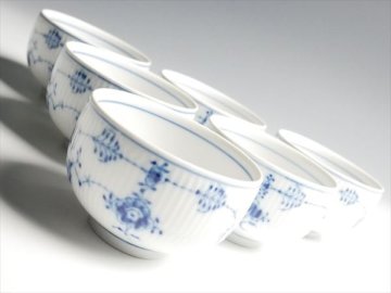 ロイヤルコペンハーゲン ブルーフルーテッド オリエンタル カップ 湯呑 6客 k706