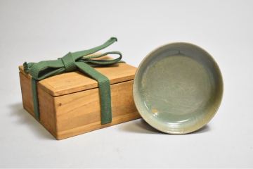 【英】A55 時代 高麗青磁小皿 中国美術 朝鮮 韓国 高麗 李朝 小物 骨董品 美術品 古美術 時代品 sz