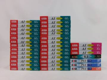 【同梱不可】　未開封　未使用　アクシア　カセットテープ　AXIA A1 60分他　まとめて34本　ノーマルポジション