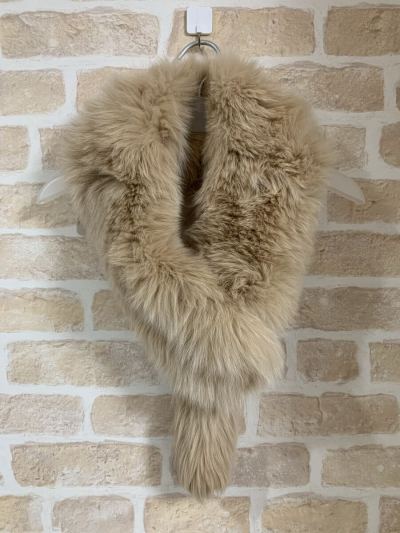 A1-44 Alexander McQueen アレキサンダー マックイーン リアル ファー ティペット マフラー ショール ドレス イタリア製 ファーマフラー