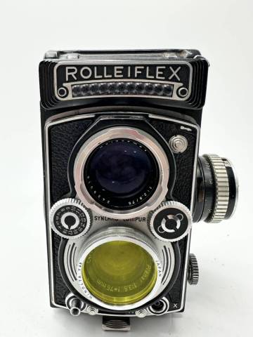 【1円スタート】☆カメラ☆ ◆現状品◆　ROLLEI　FLEX　ローライフレックス　Heidosmat　1:2.8/75　Carl　Zeiss　Planar　1:3.5　f=75mm