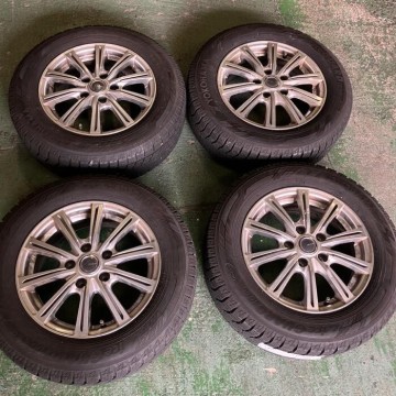 【直引き取りも可!! 】YOKOHAMA ４本セット ホイール付 タイヤ 1円～◆アイスガード スタッドレス　15インチ 195/65R15　17年製 mc01081510