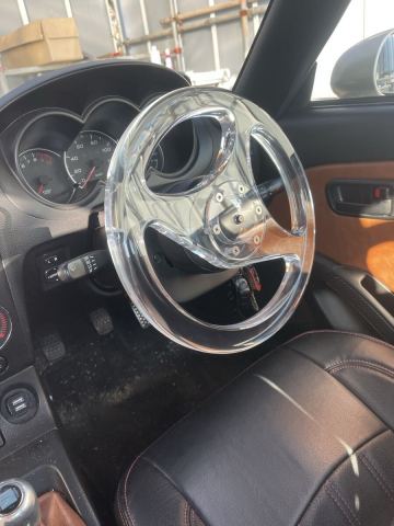 訳あり 透明 スケルトン ステアリング ３０センチ