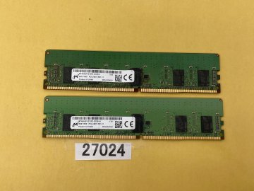 MICRON 1RX8 PC4-2400T-RD1-11 8GB 2枚 16GB PC4-19200 (DDR4-2400 ) 8GB 2枚 16GBサーバー用 DDR4 デスクトップPC用メモリ