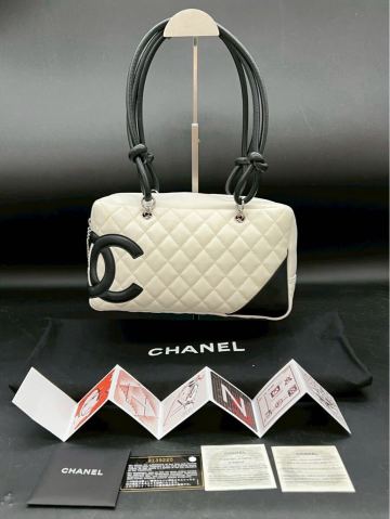 夏本　12月　No.67 CHANEL シャネル カンボンライン ボーリングバッグ トートバッグ 9139220 ココマーク　汚れあり　保管袋付き