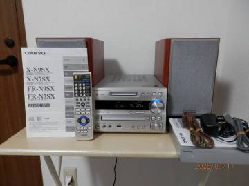 ONKYO オンキョウ CD＆MDシステムコンポ FR-N7SX メンテナンス 整備品 リモコン付 動作確認済(ND-S10以外）