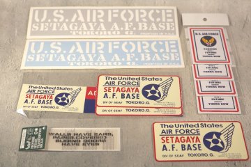 11枚セット 世田谷ベース オフィシャルステッカー ステンシル ステッカー ことわざ U.S. AIR FORCE エアフォース 所ジョージ 当時物 09
