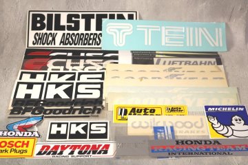 26枚 スポンサー カッティング ステッカー GOODYEAR TEIN HONDA racing team 等 レーシング モータースポーツ ビンテージ レトロ 当時物 12