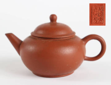 中国古玩 唐物 朱泥急須 荊渓恵孟臣製（煎茶壷宜興紫砂）F208