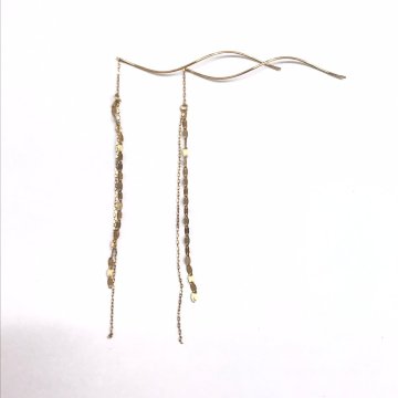 中古美品 K10 チェーンピアス 0.5g 金投資 質屋出品