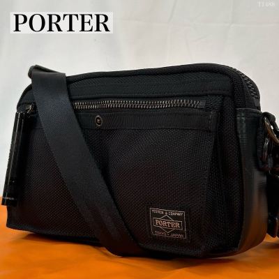 【入手困難/美品】 ポーター PORTER ヒート HEAT カバン 吉田鞄 ショルダーバッグ クロスボディバッグ メッセンジャーバッグ 斜め掛け 黒