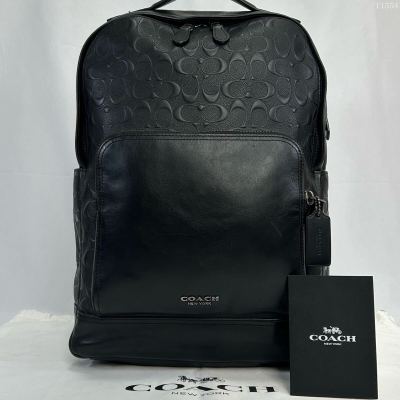 【入手困難/極美品】 コーチ COACH グラハム シグネチャー リュック ビジネスバッグ バックパック ハンドバッグ レザー 肩掛け A4可 大容量