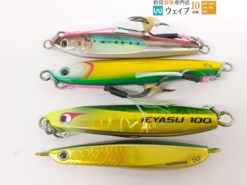 ボーズレス TG イエヤス 100g ダイワ TGベイト 80g シマノ ガトリングライトTG 60g 等 計4点 中古 タングステン ジグ