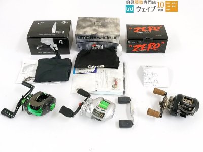 ABU アブガルシア レボ STX-HS ZRI SSRC カーボンハンドルカスタム、タカミヤ リアルメソッド ゼロポジション RH 他 計3点セット