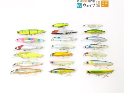 シマノ サイレントアサシン 99F、ダイワ モアザンスイッチヒッター S、アピア ハイドロアッパー 90S 等 計20点