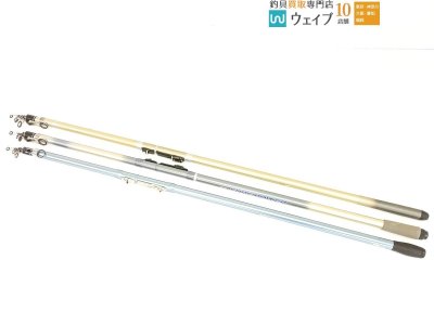 シマノ ホリデイサーフスピン 405DX-T・ダイワ H サーフスイングT 25-420G・DZサーフパワー 25-420V 計3点 投げ竿セット