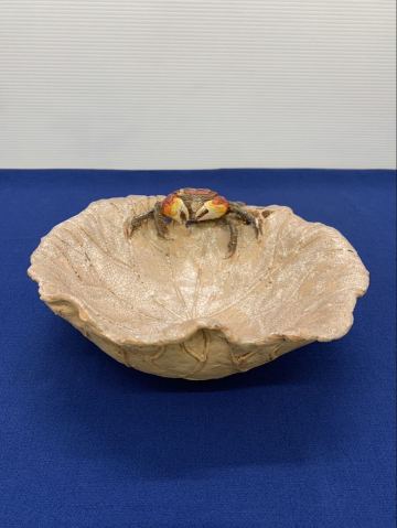 水月焼 菓子器 蟹 楽山焼 愛媛伊予 鉢 骨董 