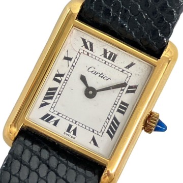 F055-I71-1830◎ Cartier カルティエ レディース腕時計 マストタンク LM 手巻き MT スクエア 2針 ヴィンテージ 稼働 KA