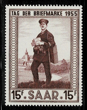 《ザール》1955年　切手の日　１種