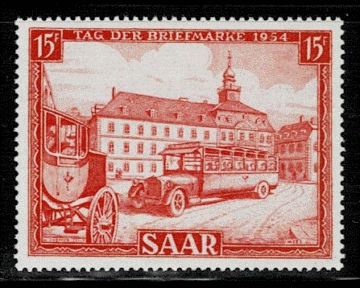 《ザール》1954年　切手の日　１種